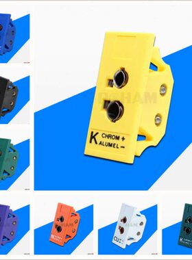 K型热电偶面板嵌入插座B型卡装式连接器CU头SPJ-K/J/T/E/N/R/S-F