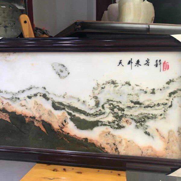 y云南大理石云石带框屏风价格1500元一个
