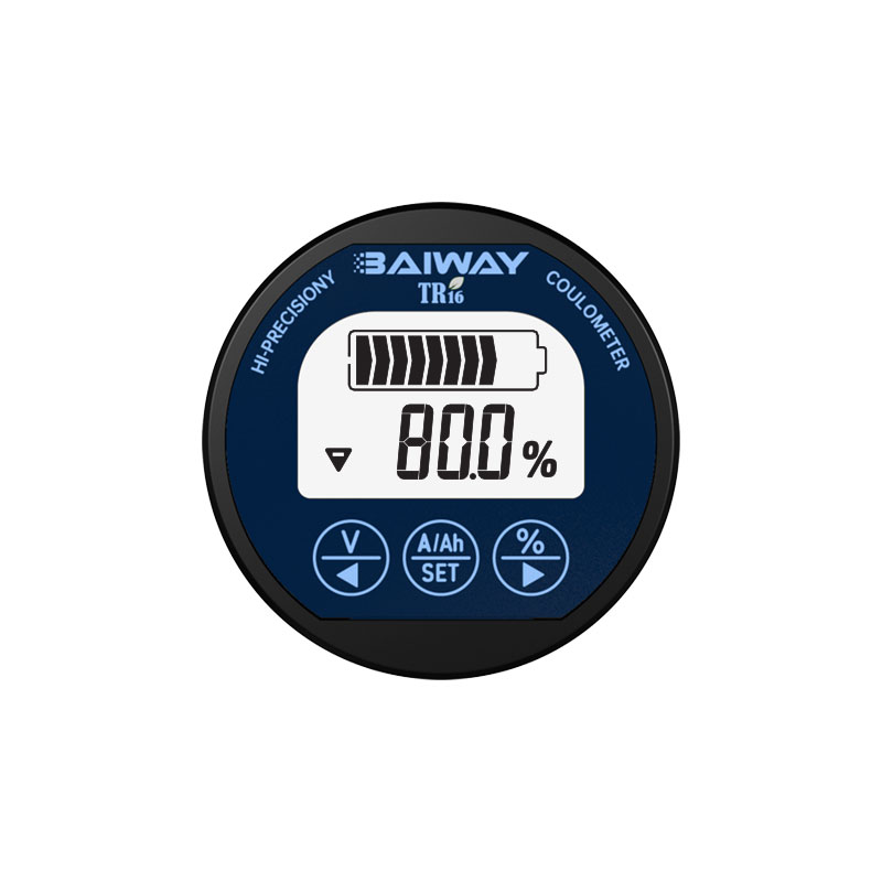 TR16防水库仑计电瓶电动车电摩三轮车电量显示器表电池容量检测仪