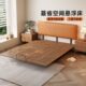悬浮床排骨架小户型榻榻米地台床齐边超薄床头真皮软包实木床双人