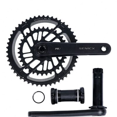 SENICX驭勇 PR2公路车自行车牙盘双盘超轻曲柄DUB轴心中轴铝合金