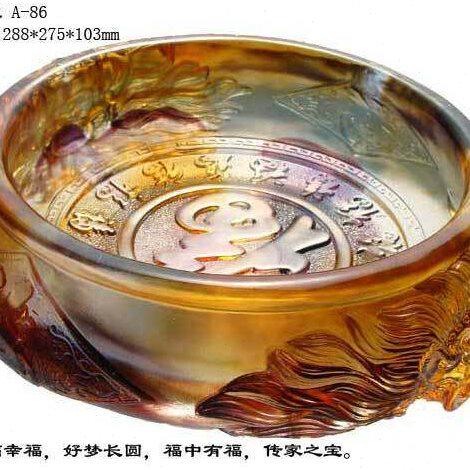 冲五钻 打折包邮 工艺礼品 FY古法琉璃摆件 A-86万福盆大