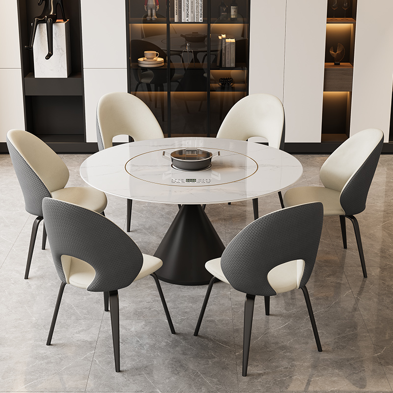 华意空间岩板餐桌多功能