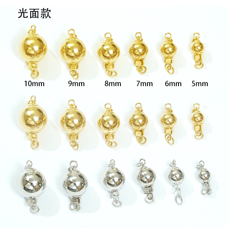 Craftsman-Made Pure 18K Gold 14K Gold Lantern Clasp Detachable Clasp Necklace Bracelet Handmade DIY Accessories Connecting Clasp
