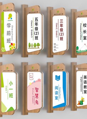 可更换式幼儿园教室门牌订制小学班级牌阅览室阅读室校长室口才英