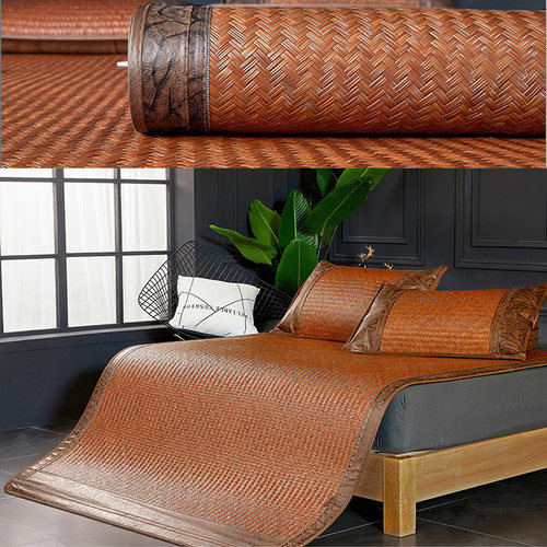 天然真藤复古藤席手编野山纯藤冰凉席子0.9m1.8米单双人床上用品