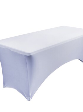 4FT6FT弹力桌套户外婚庆活动长方形弹性桌布黑白色鸡尾酒桌罩