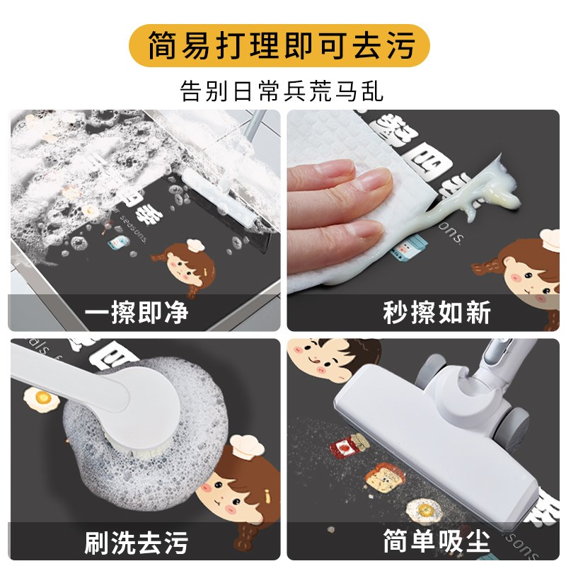 厨房L形地垫吸水防滑吸油耐脏脚垫可擦免洗硅藻泥地毯定制可裁剪