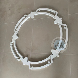 法式石膏镂空花圈灯盘组合拼花灯池吊顶天花造型圆形线条弧线定做