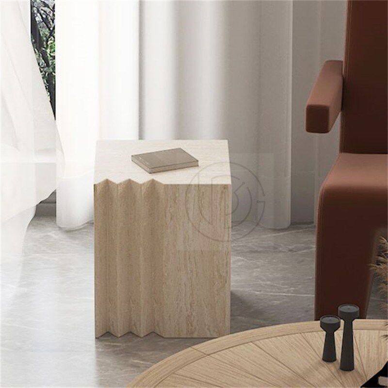 黄洞石开槽雕塑台大理石六面几何体电视柜装饰品极简沙发边几摆件,家居饰品,落地摆件,淘宝优惠券,粉丝福利购,淘宝优惠卷