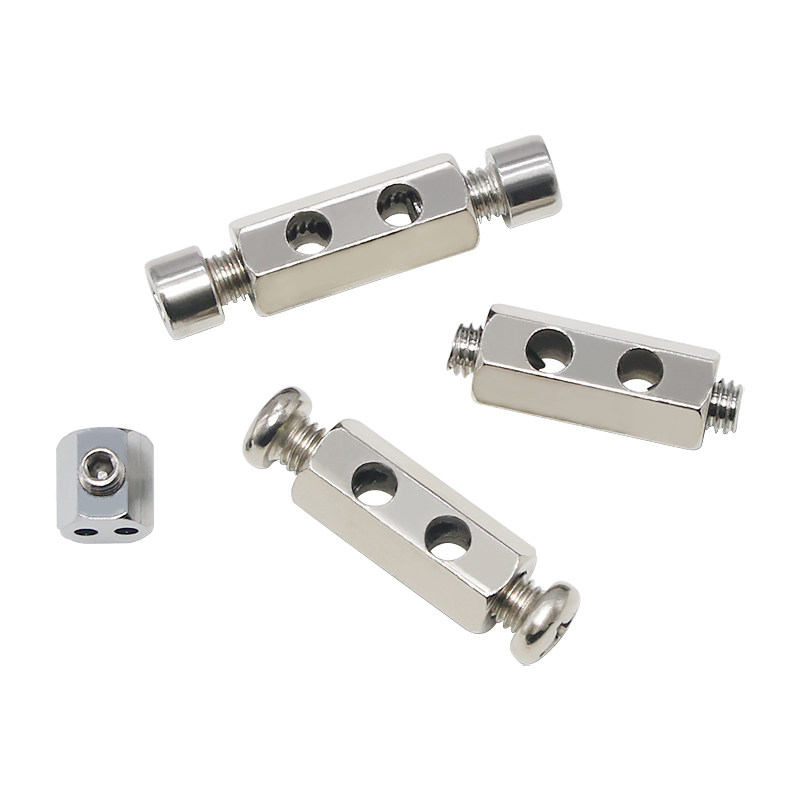 自锁锁扣卡扣紧固钢丝绳锁线器双孔锁夹收紧可伸缩固定可调节吊码,基础建材,钢丝吊码,淘宝优惠券,粉丝福利购,淘宝优惠卷