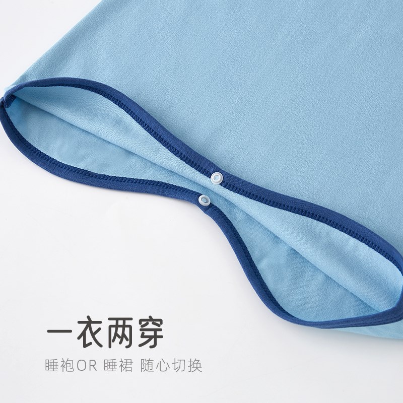 儿童连体衣男童纯棉长袖睡袍宝宝家居服女童睡衣婴儿防踢春秋款