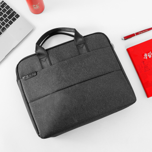 手提文件袋拉链A4公文包多层大容量13英寸手提包帆布男式 女士会议