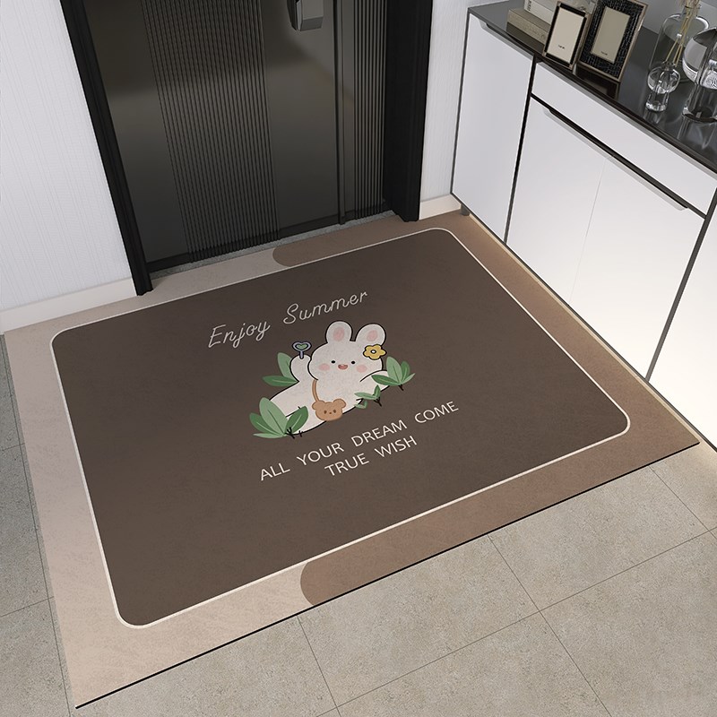 软硅藻泥地垫入户门垫吸水防滑脚垫家用可裁剪厨房卫生间进门地毯