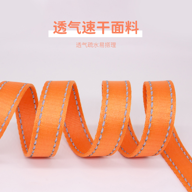 狗狗反光牵引绳 中型大型犬秋田金毛遛狗绳 夜间反光外出牵引带