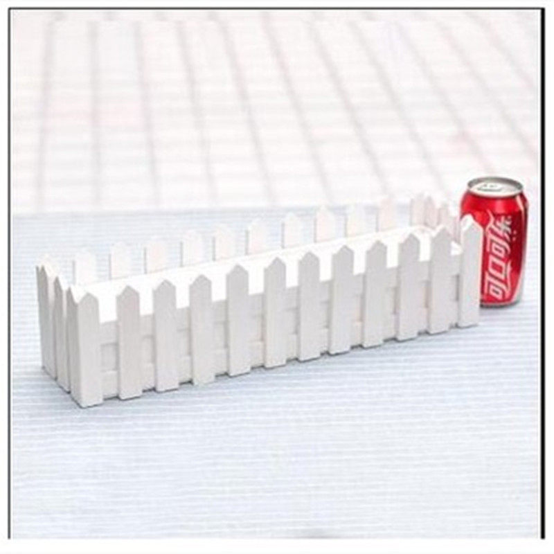 白色木栅栏木盒木制花篓插花围栏居家摆设盆栽花盆室内室外花栅栏