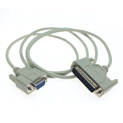 RS232头9孔转25针并口转串口线db25转db9转接线电脑连接票据1.5/3
