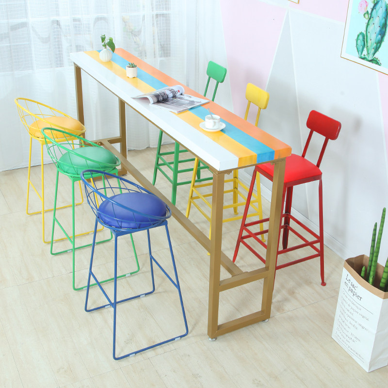 北欧铁艺大理石吧台桌家用小吧台实木吧台桌高脚桌子酒吧桌椅组合,商业/办公家具,酒吧台,淘宝优惠券,粉丝福利购,淘宝优惠卷