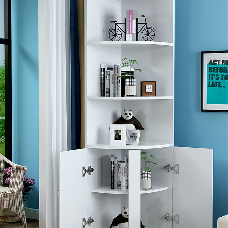 欧式角柜转角柜边柜墙角展示柜拐角置物架弧形三角柜多功能边角柜