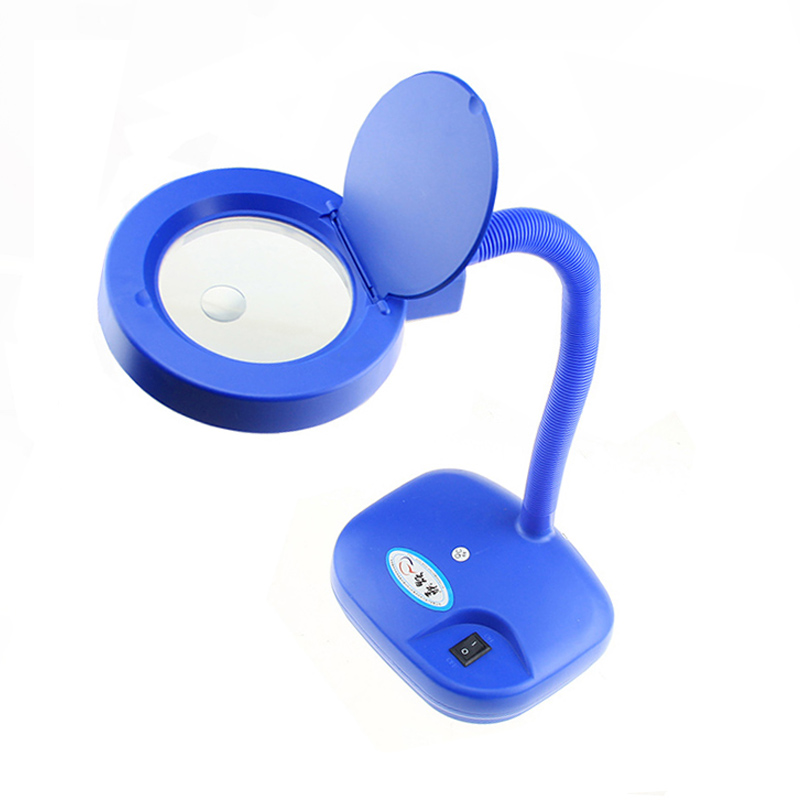 智塑高倍台式放大镜10倍带LED灯多功能主板维修工作台5倍高清修表