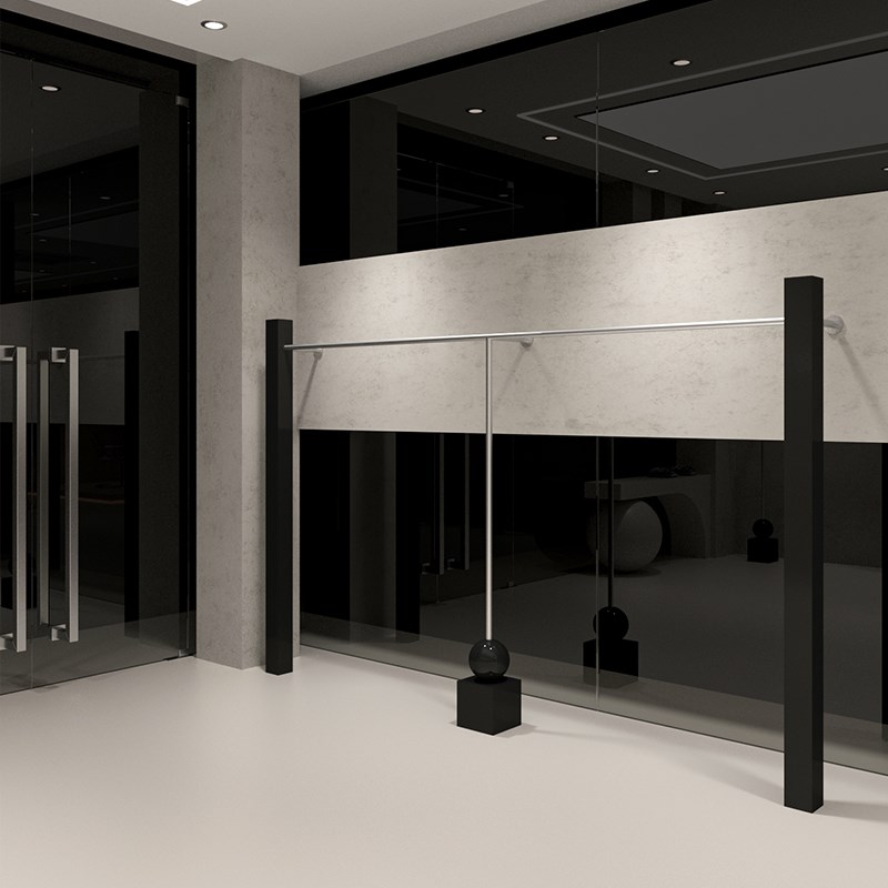 服装店展示架专用货架不锈钢配黑上墙网红挂衣架陈列侧挂架女装店