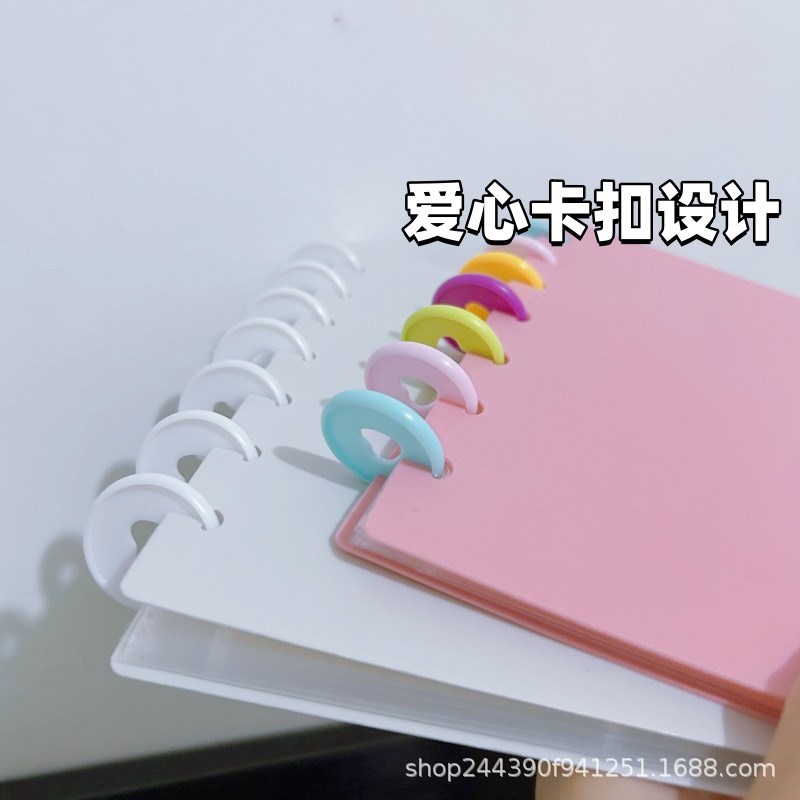 蘑菇扣卡册活页3寸拍立得明星专辑收纳相册小卡片收纳册