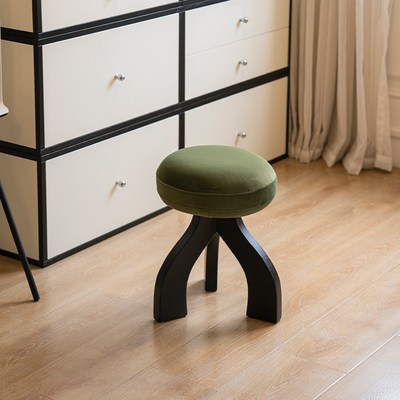 美之趣 水母凳实木化妆凳子换鞋凳复古梳妆凳卧室灯子