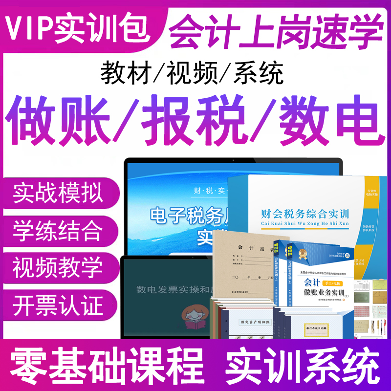 会计工作实战 实训系统 视频课程 全套实操