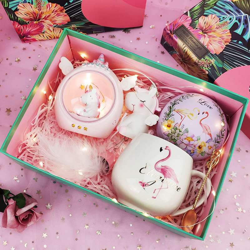 少女心独角兽星星灯饰小夜灯网红台灯生日房间卧室布置装饰品
