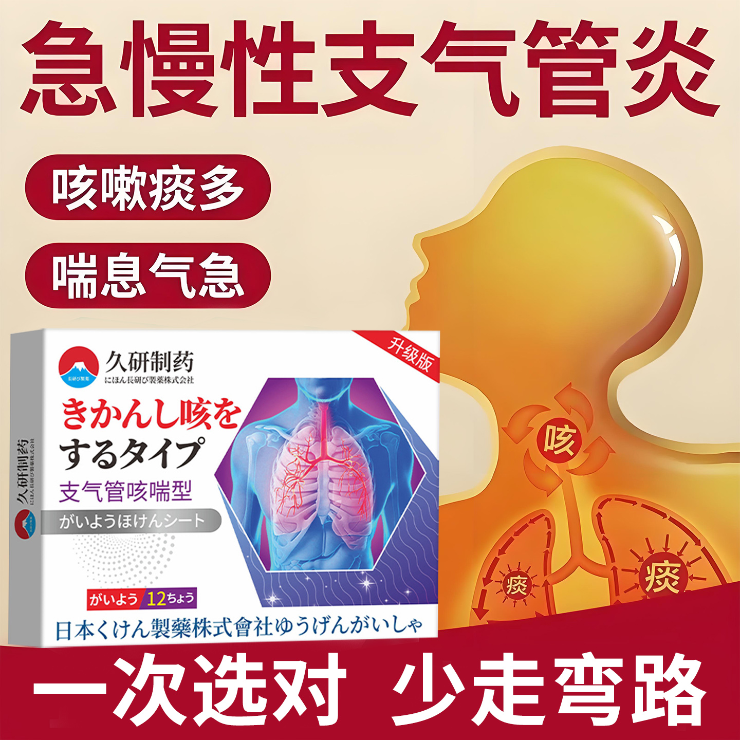 咳嗽止咳化痰贴喉咙干痒咳嗽化痰