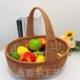 手编外出购物周末野炊外出露营日常装 饰水果篮家收纳家用鸡蛋篮