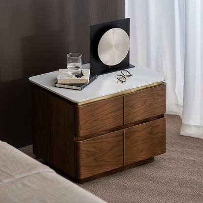 余音床头柜 致家家居 卧室实木床头柜2024新款床头置物收纳柜子