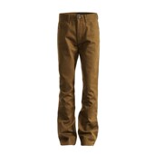 复古水洗工艺男休闲下装 PMW 14.5OZ深卡其色原浆直筒褶皱牛仔裤