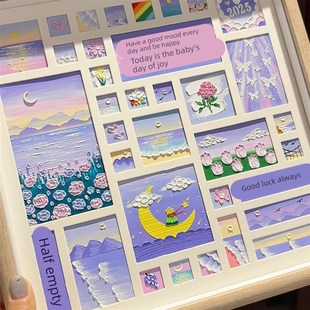 生日礼物油画画棒画画框DIY套装小众走心摆件送情侣闺蜜男女朋友