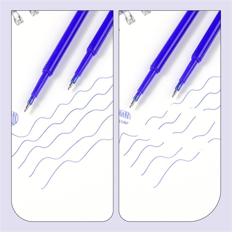 风景热可擦4.0亚规笔芯小学生文具ST笔头跳动热敏可擦0.5晶蓝墨兰