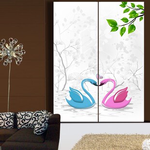 彩色艺术玻璃贴膜贴纸*订制磨砂玻璃贴*衣柜门贴纸窗花防水窗贴纸