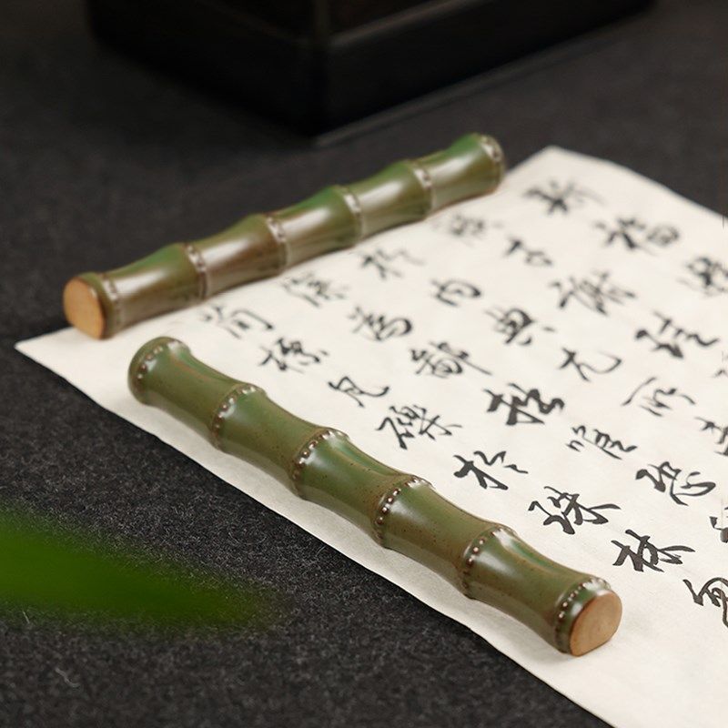 竹节两用笔搁陶瓷笔架 毛笔笔搁创意 可爱 陶瓷笔阁 笔搁古风笔山,文具电教/文化用品/商务用品,笔搁,淘宝优惠券,粉丝福利购,淘宝优惠卷