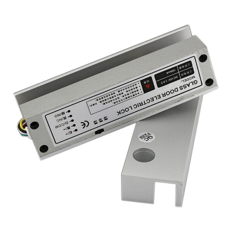 上下无框玻璃门电插锁上下无框锁铝合金玻璃门夹锁五芯低温电插锁