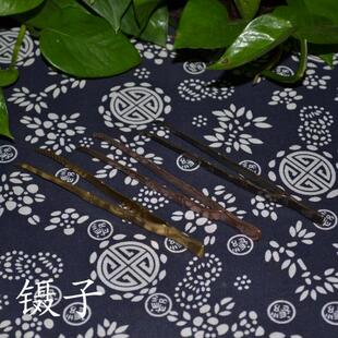 九州香道 铜银叶镊子隔火熏香用具云母片黄铜夹子香料香块