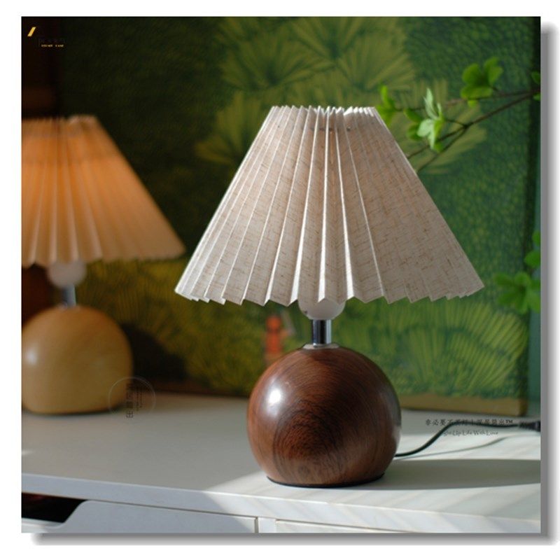 触摸关台灯温馨浪漫书房桌面装饰百褶复古卧室床头灯夜灯氛围灯,家装灯饰光源,装饰台灯,淘宝优惠券,粉丝福利购,淘宝优惠卷