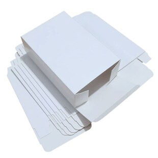 小白盒扁纸盒口白卡纸盒通用纸盒普通包装盒手工盒