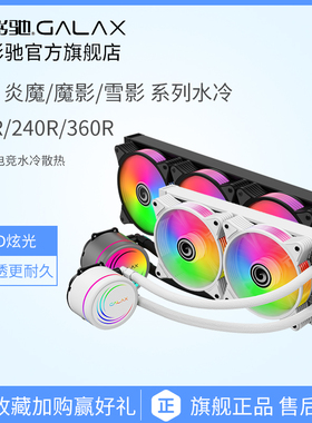 影驰 炎魔魔影雪影 一体式水冷霓虹管 水冷散热