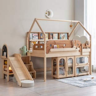 童话木屋床木屋地台床成长变中高床玩乐帐篷