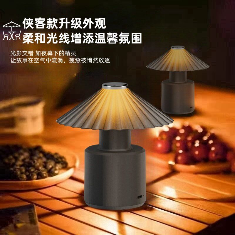 户外露营灯超长续航野营台灯无极调光氛围灯充电LED灯护眼带灯罩