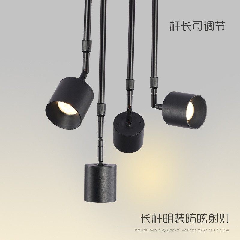 长杆轨道灯led侧装射灯壁装展会墙壁照画 吊杆长臂招牌伸缩拉杆灯,家装灯饰光源,明装射灯,淘宝优惠券,粉丝福利购,淘宝优惠卷