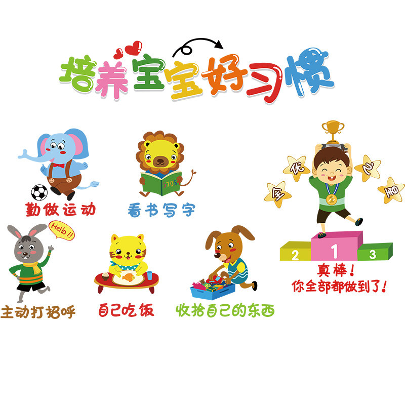 幼儿园环创主题墙成品环境布置教室墙面装饰文化托班班级材料墙贴,家居饰品,软装墙贴,淘宝优惠券,粉丝福利购,淘宝优惠卷