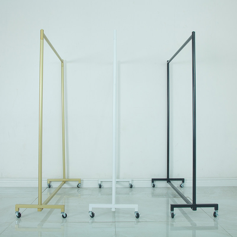 折叠服装店展示架落地专用挂衣架简易摆摊单杆龙门货架移动带轮子,商业/办公家具,服装展示架,淘宝优惠券,粉丝福利购,淘宝优惠卷