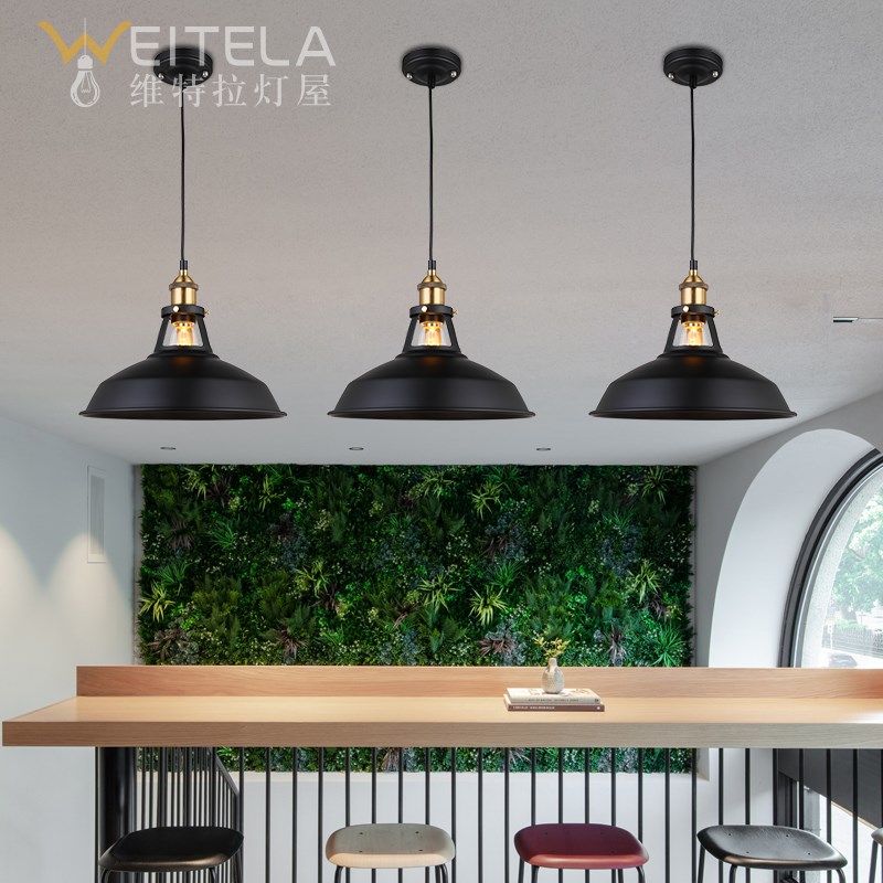 仿古loft铁艺北欧创意复古工业风吊灯咖啡厅酒吧台餐厅网吧吊灯具