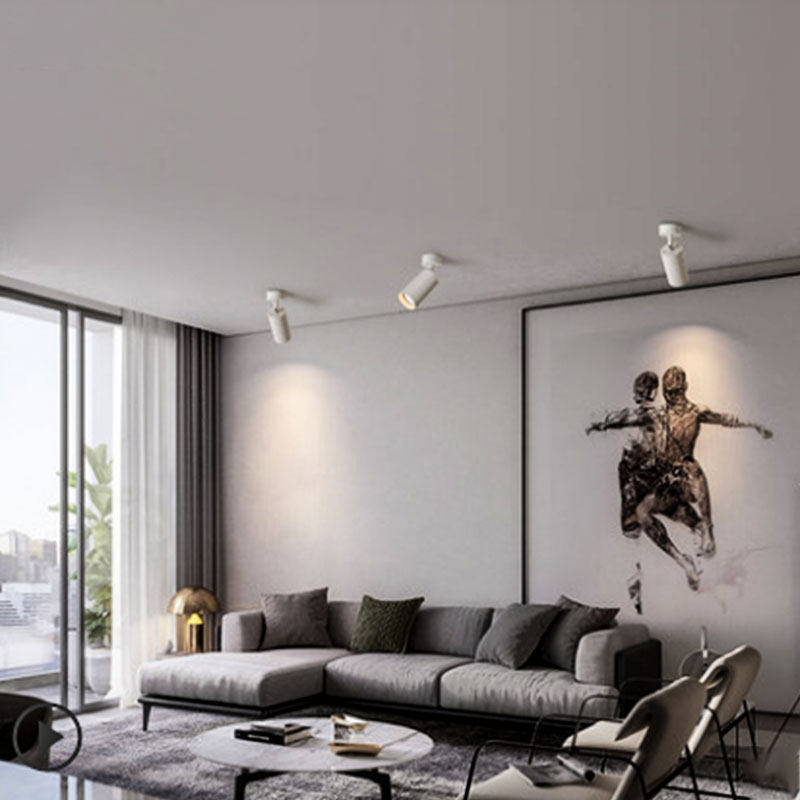 黑色led明装射灯7W可换灯泡光源背景墙客厅壁画免开孔吸顶天花灯,家装灯饰光源,明装射灯,淘宝优惠券,粉丝福利购,淘宝优惠卷