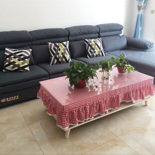 定制红色格子布茶几布桌垫鞋柜罩椅子电脑桌套柜子台布衣柜防尘罩